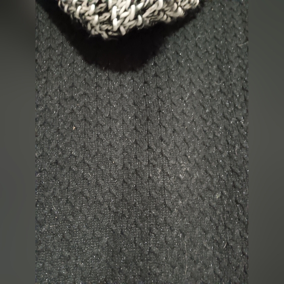 Bundle: "Loft" XL sparkly black sweater with "Express" chunky knit scarf! - Picture 3 of 7